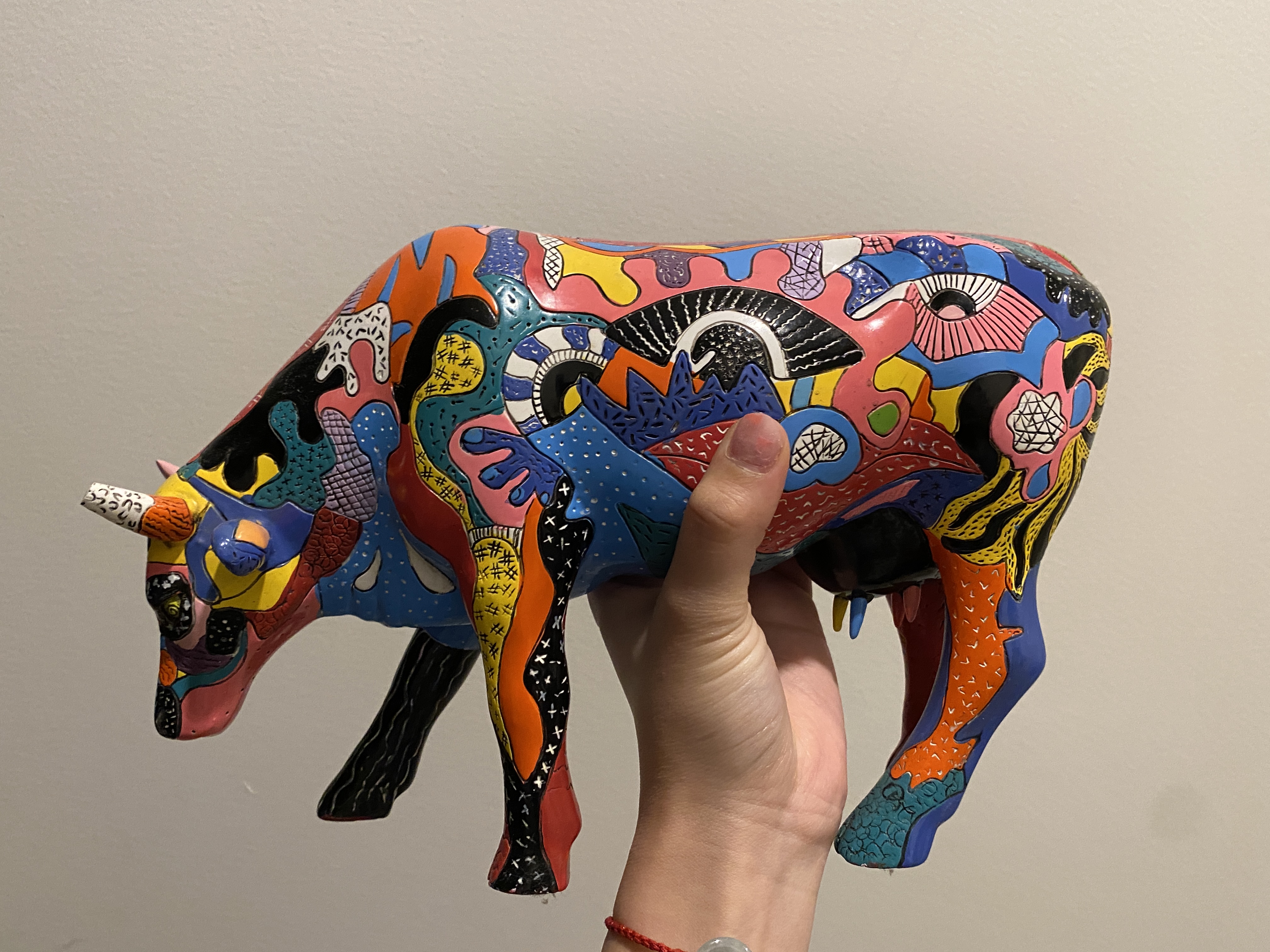 the left side of a funky cow. her beautiful pattern is revealed and randomized.